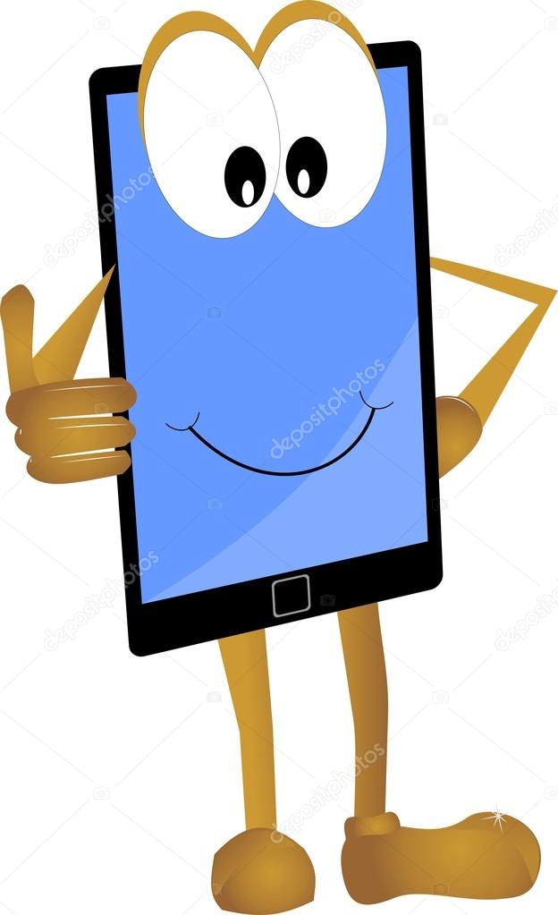 624x1023 Thumbs Up Cartoon Smart Phone Stock Vector Yumisaa