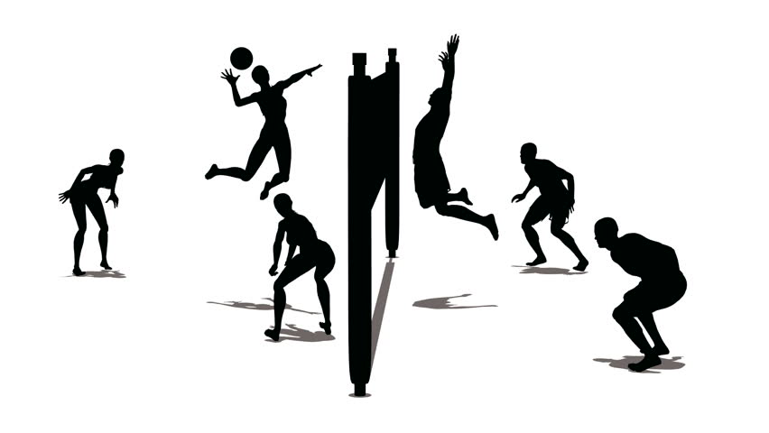 852x480 Volleyball Silhouette Stock Footage Video 344578 Shutterstock