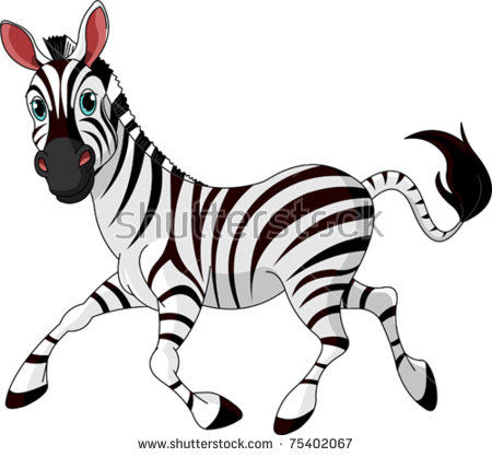 450x418 Cartoon Zebras