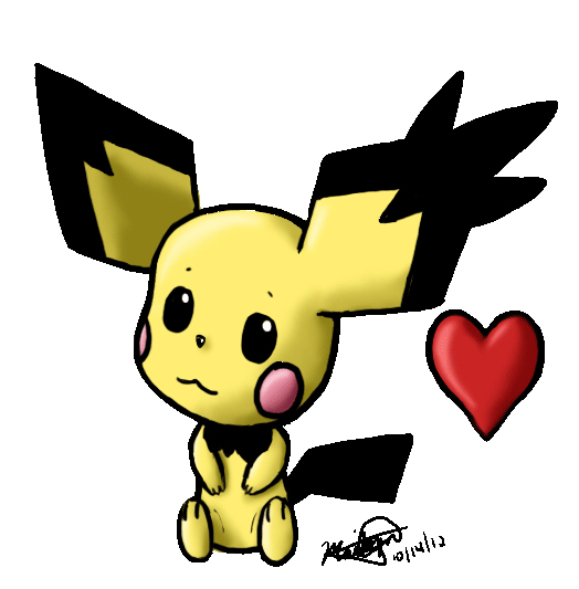 524x533 Notched Ear Pichu Animation By Popokino