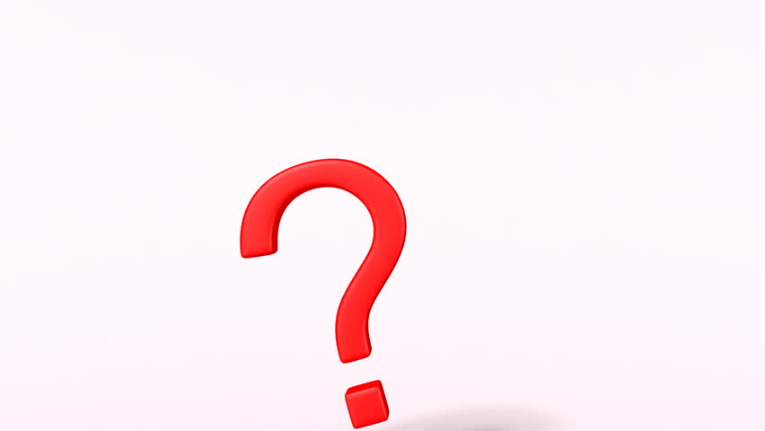 852x480 Question Marks, 3d Animation With Alpha Matte Stock Footage Video