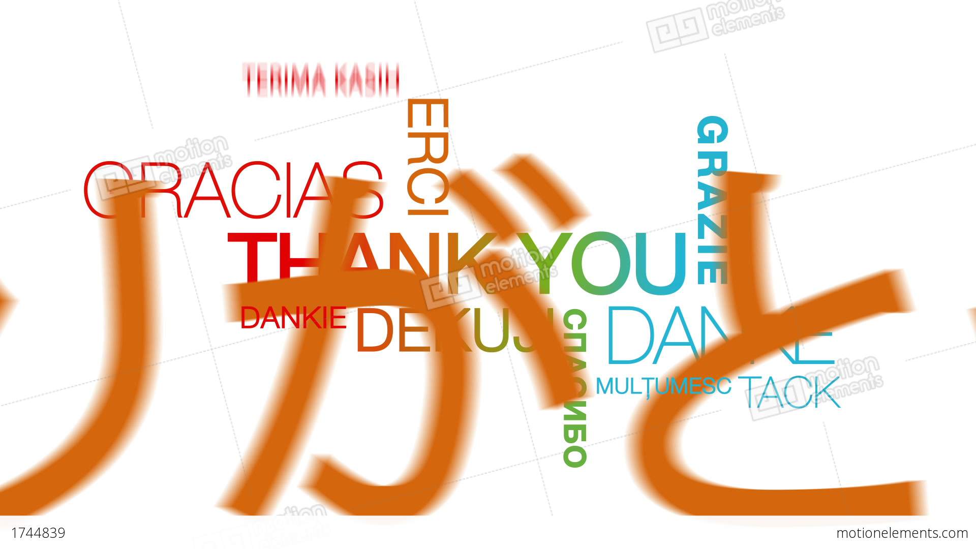 1920x1080 Thank You In Different Languages Stock Animation 1744839