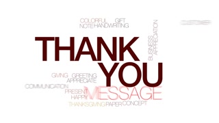 320x180 Thank You Animated Word Cloud, Text Design Animation. Kinetic