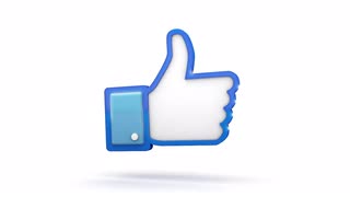 320x180 Facebook Thumbs Up Symbol Animates In Motion Background
