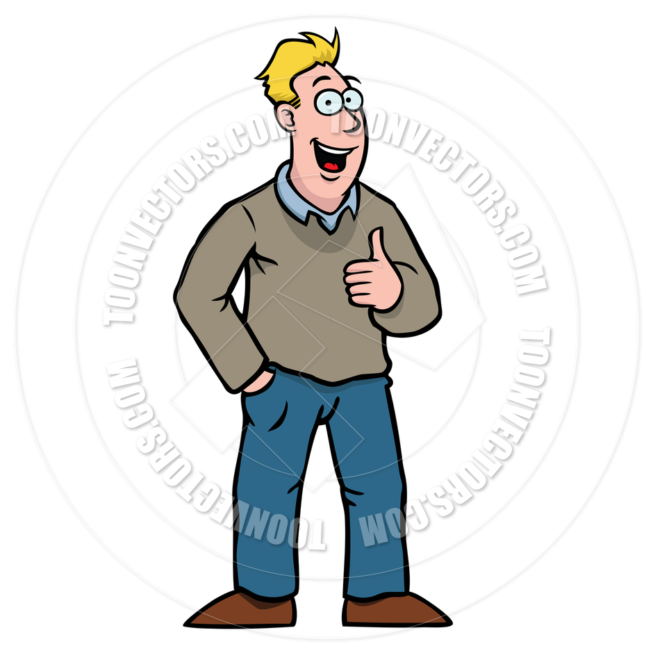 940x940 Man With Thumbs Up By Colin Cramm Illustration Amp Animation Toon