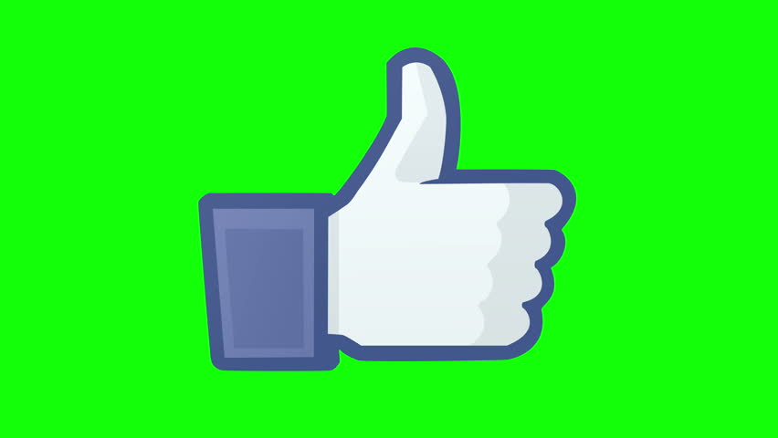 852x480 Social Network Animation. Male Hand Gives Thumbs Up At Chroma Key