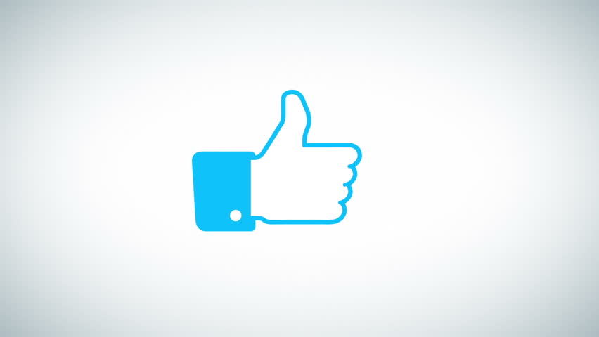 852x480 Thumbs Up Animation. Cartoon In Retro Style. Seamless Loop. Stock