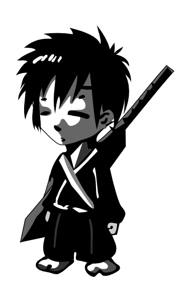 378x600 Samurai Anime Clip Art