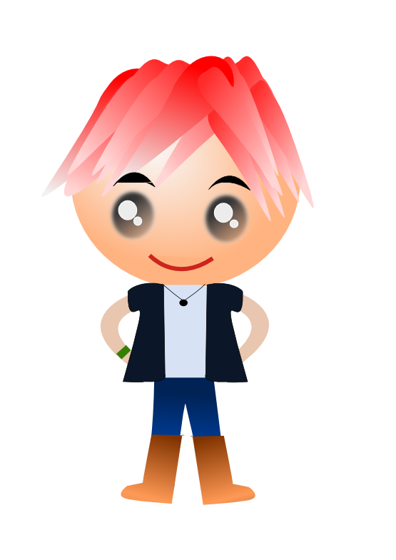 555x785 Clip Art Anime Character Art 1 Svg