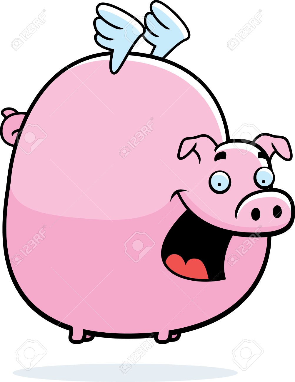 1003x1300 Pig With Wings Clipart