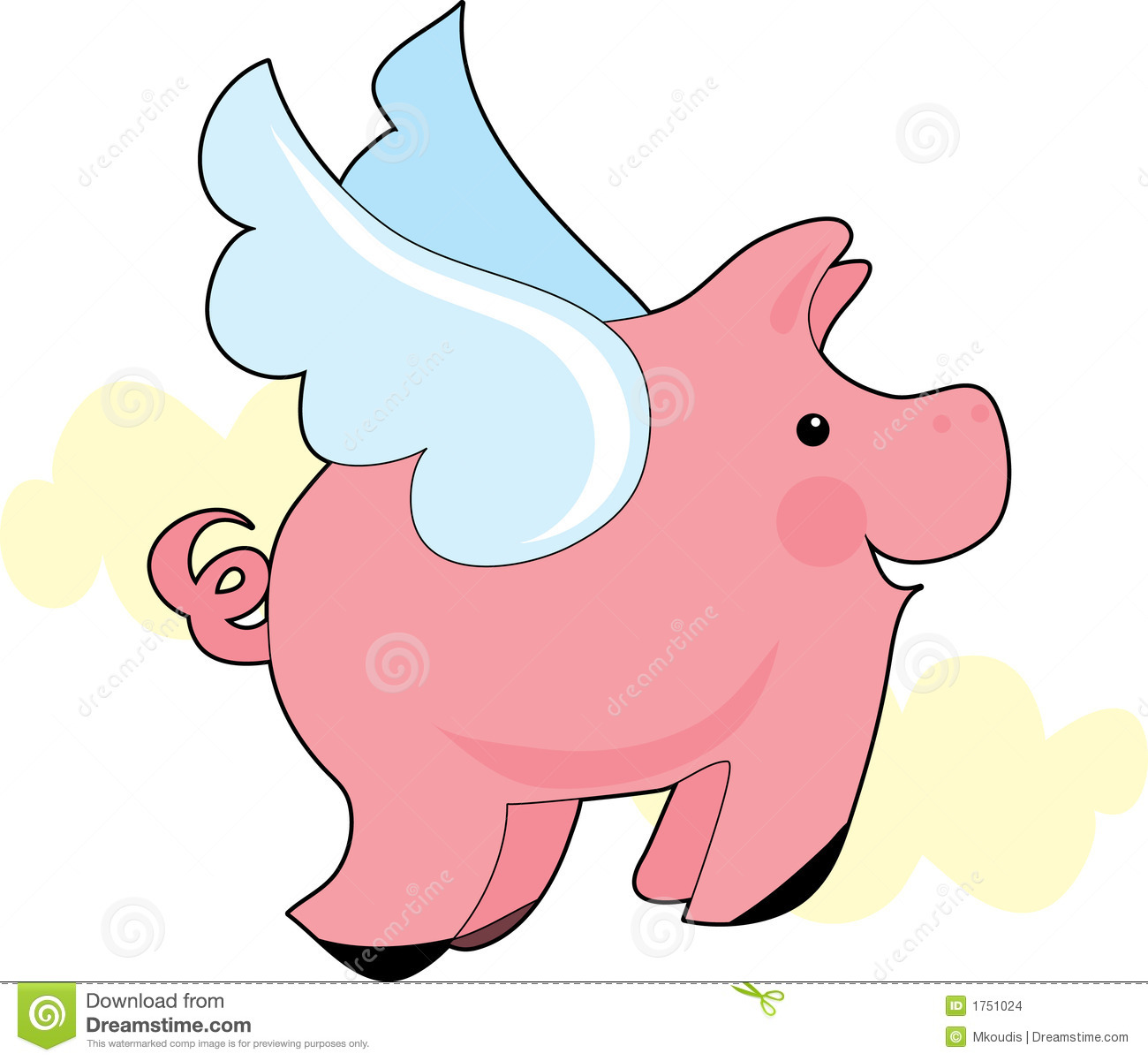 1300x1201 Wings Clipart Pig