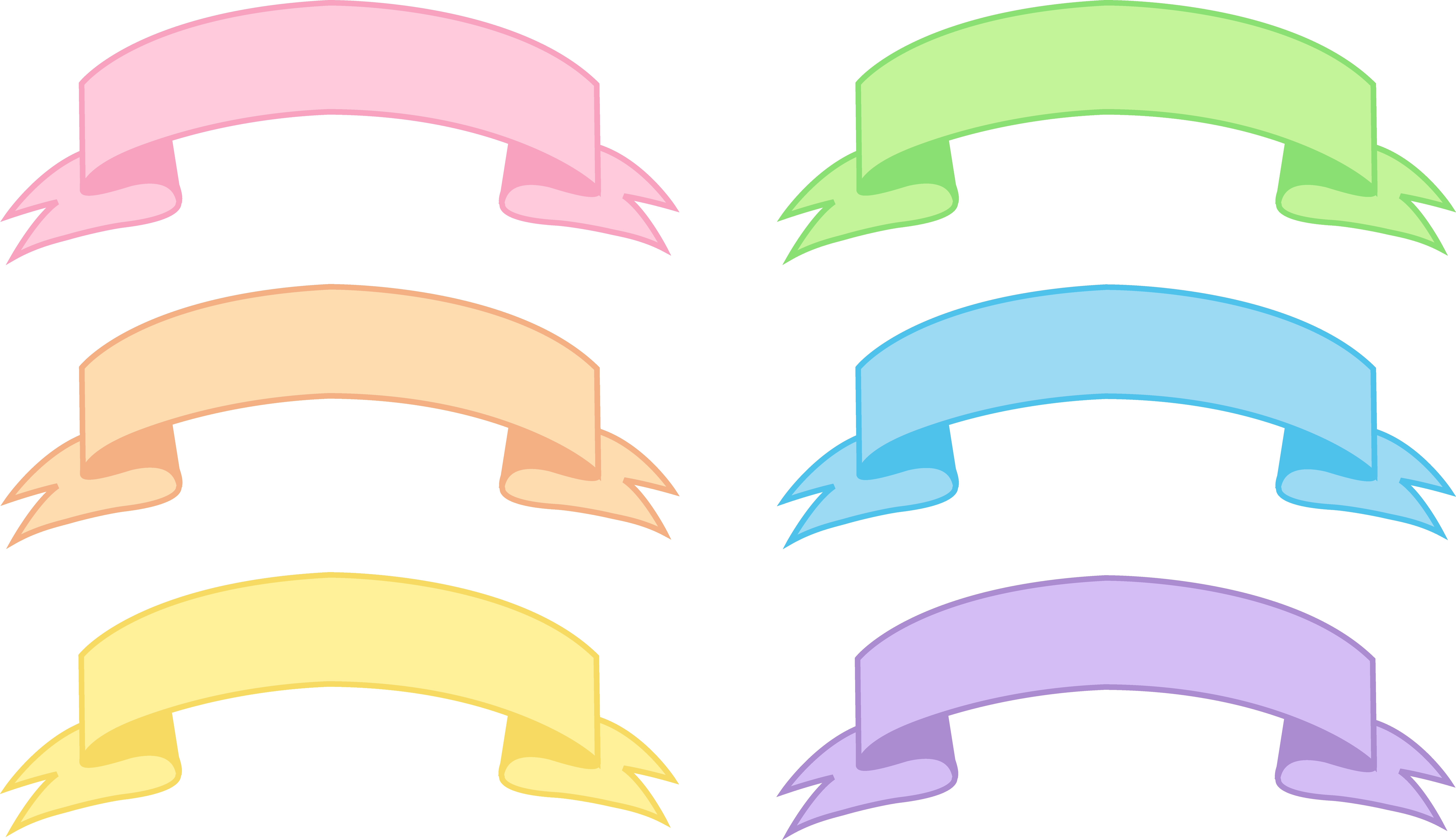 9942x5738 Six Pastel Banners Set
