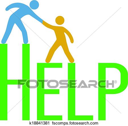 450x441 Clipart Of People Step Up Find Support Help Answer K18841381