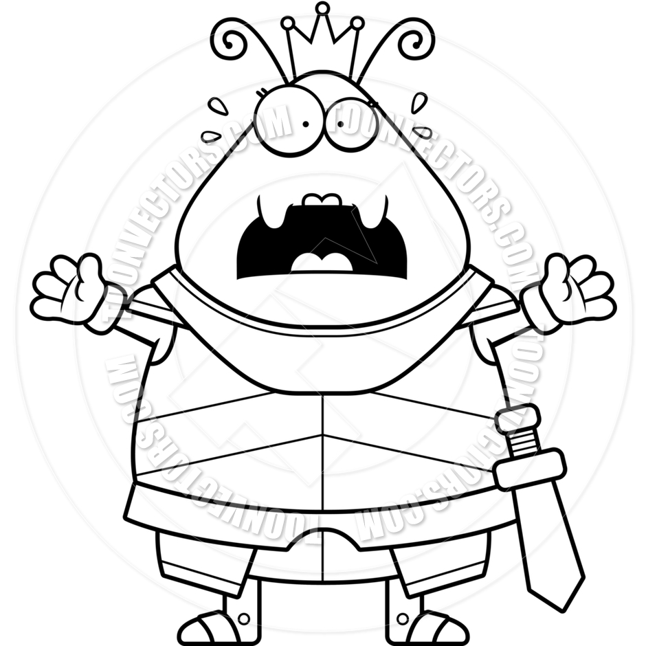 940x940 Cartoon Ant Queen Armor Scared (Black Amp White Line Art) By Cory