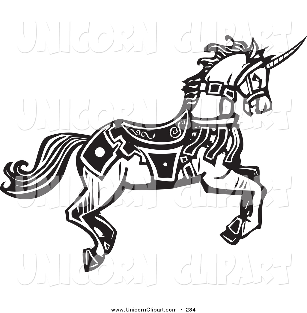 1024x1044 Fantasy Vector Clip Art Of A Black And White Woodcut Running