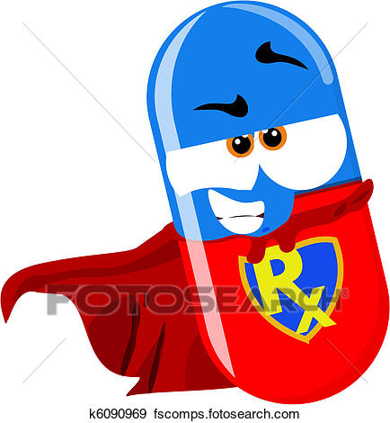 434x470 Stock Illustration Of Super Hero Pill K6090969