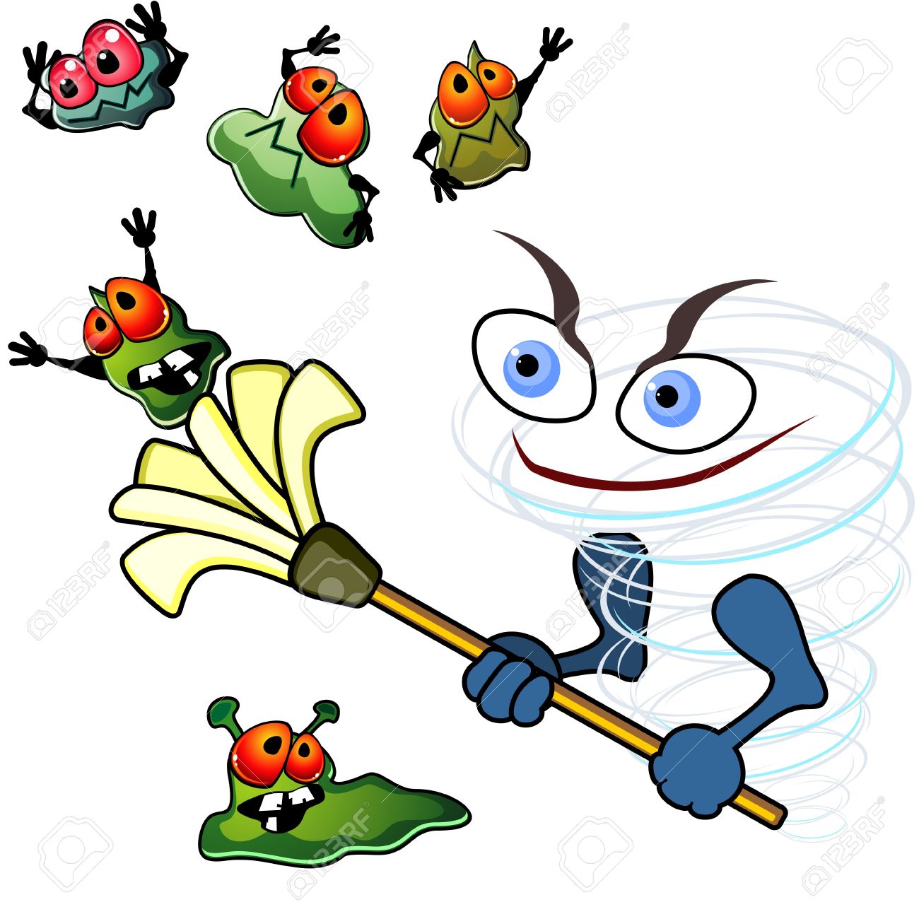 1300x1300 Twirl With Mop As Concept Of Hygiene Or Antibiotics Action Royalty