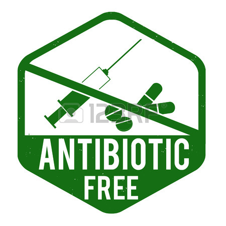 450x450 Antibiotic Free Grunge Rubber Stamp On White Background, Vector
