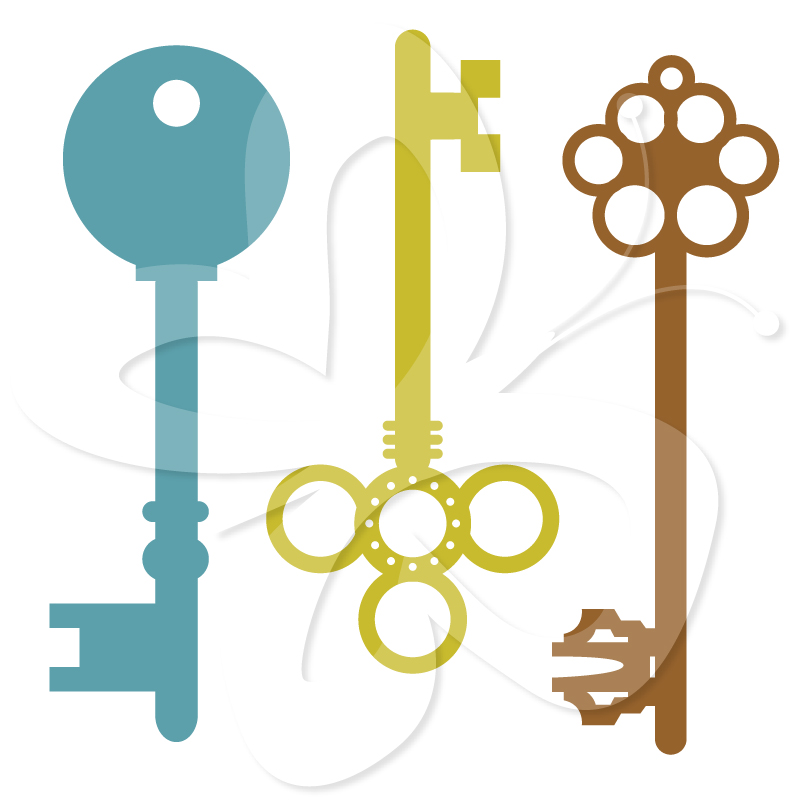 801x800 Key Clipart Set