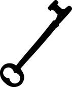 142x170 Antique Key Clip Art