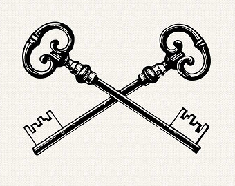 340x270 Skeleton Key Clip Art