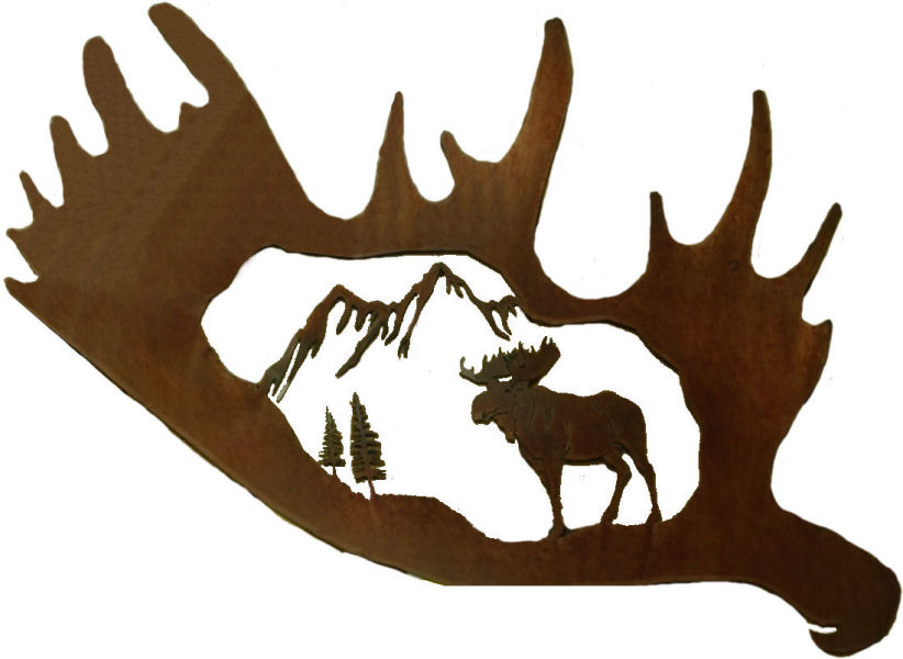 822x600 Free Moose Antlers Clipart Image