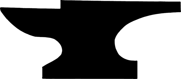 600x265 Anvil Clipart Silhouette