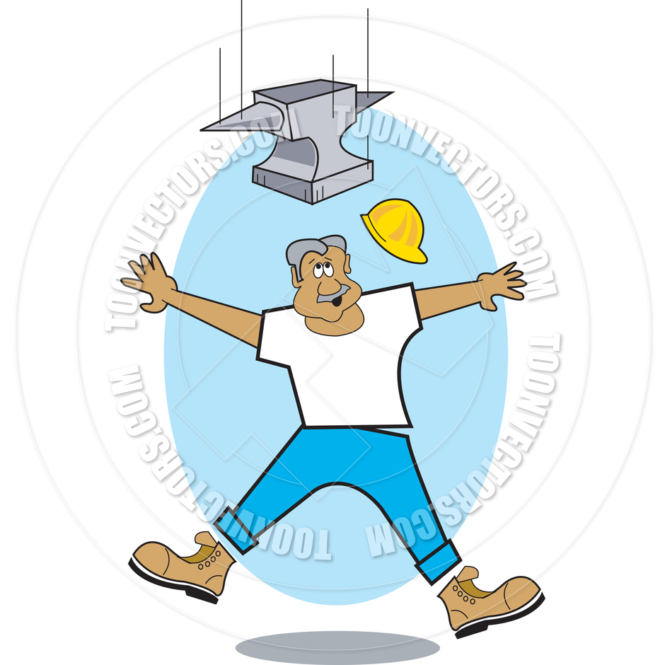 940x940 Cartoon Anvil Falling Vector Illustration By Clip Art Guy Toon