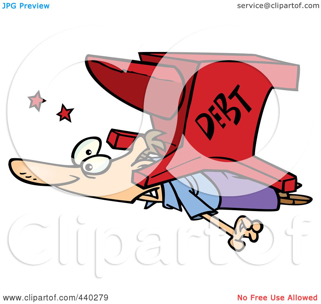 1080x1024 Royalty Free (Rf) Clip Art Illustration Of A Cartoon Debt Anvil