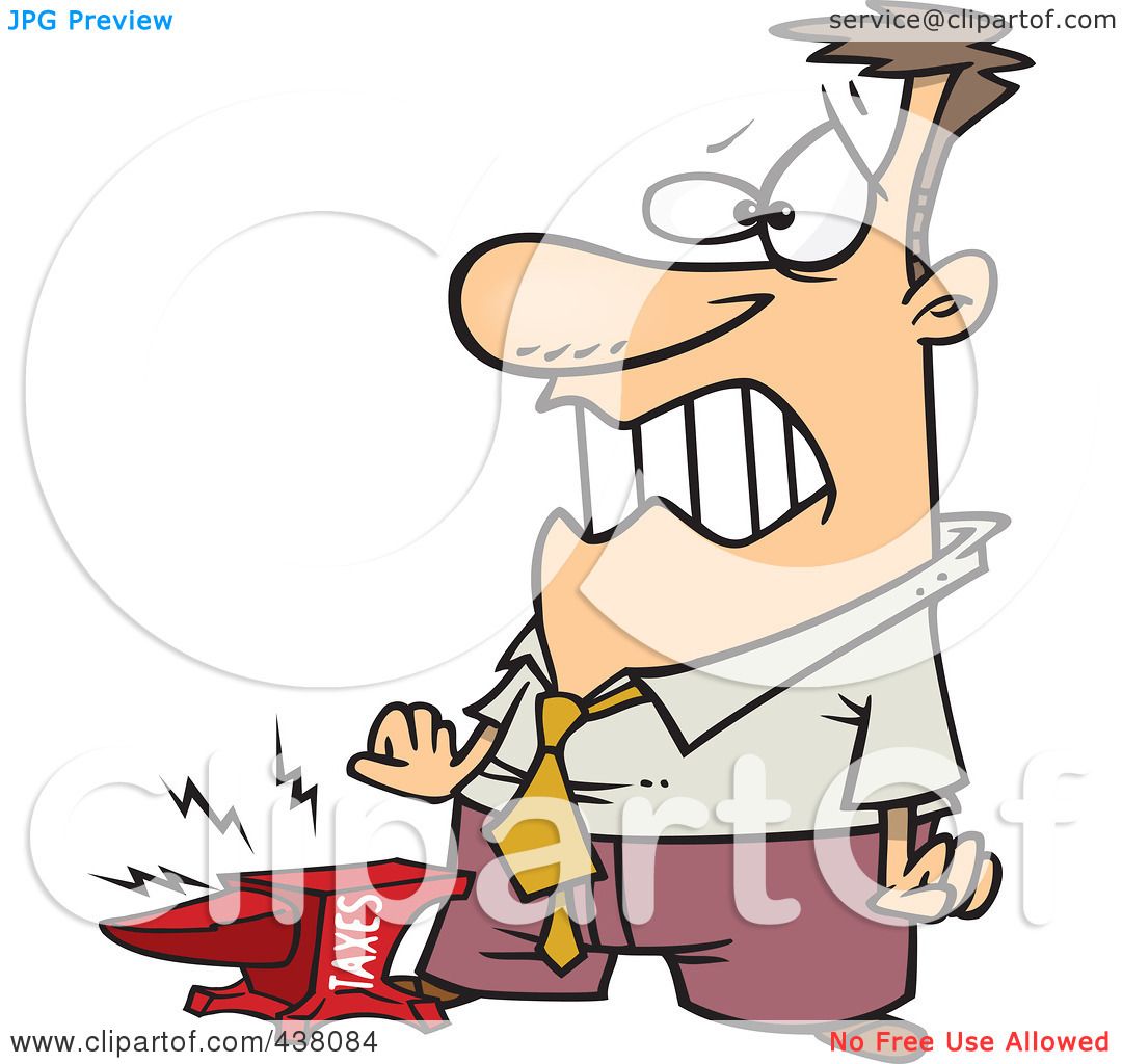 1080x1024 Royalty Free (Rf) Clip Art Illustration Of A Taxes Anvil Smashing