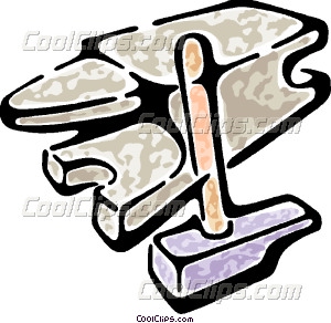300x292 Anvil And Sledge Hammer Vector Clip Art