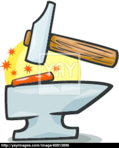 412x512 Hammer And Anvil Clip Art Cartoon Vector