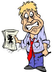 225x300 Anxious Man With An Ink Stained Paper