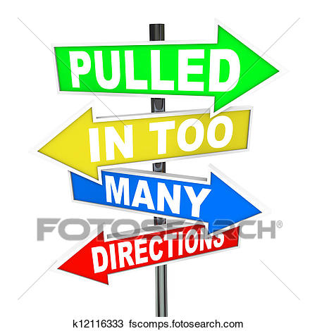 450x470 Drawing Of Pulled In Too Many Directions Signs Stress Anxiety