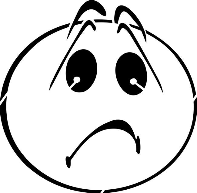 650x635 3d Clipart Anxious Face