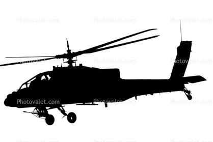 Apache Helicopter Silhouette