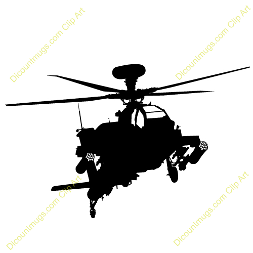 500x500 Helicopter Clipart Apache Helicopter