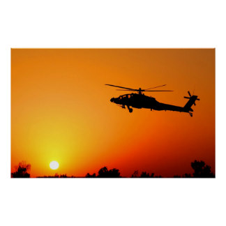 324x324 Apache Helicopter Posters Zazzle
