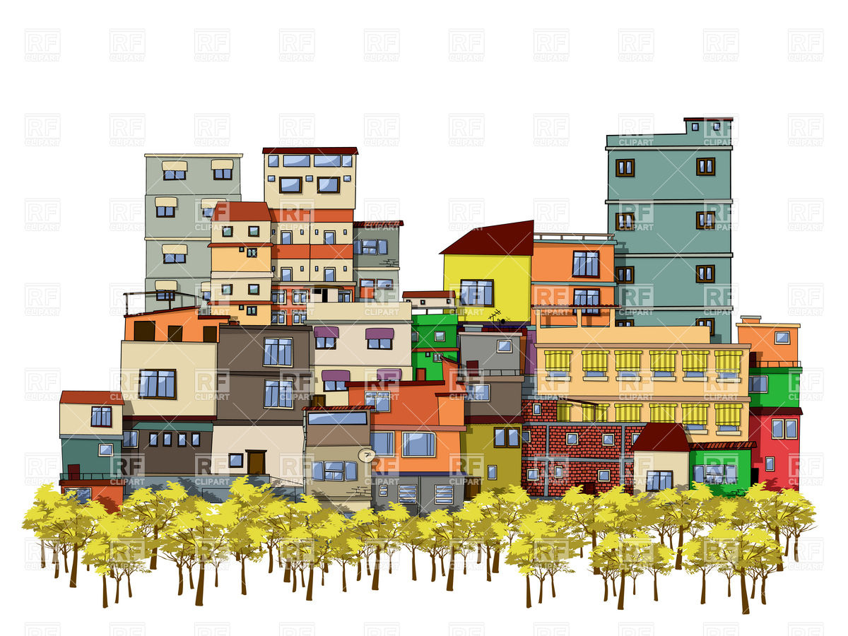 1200x900 Urban Cityscape With Trees And Houses