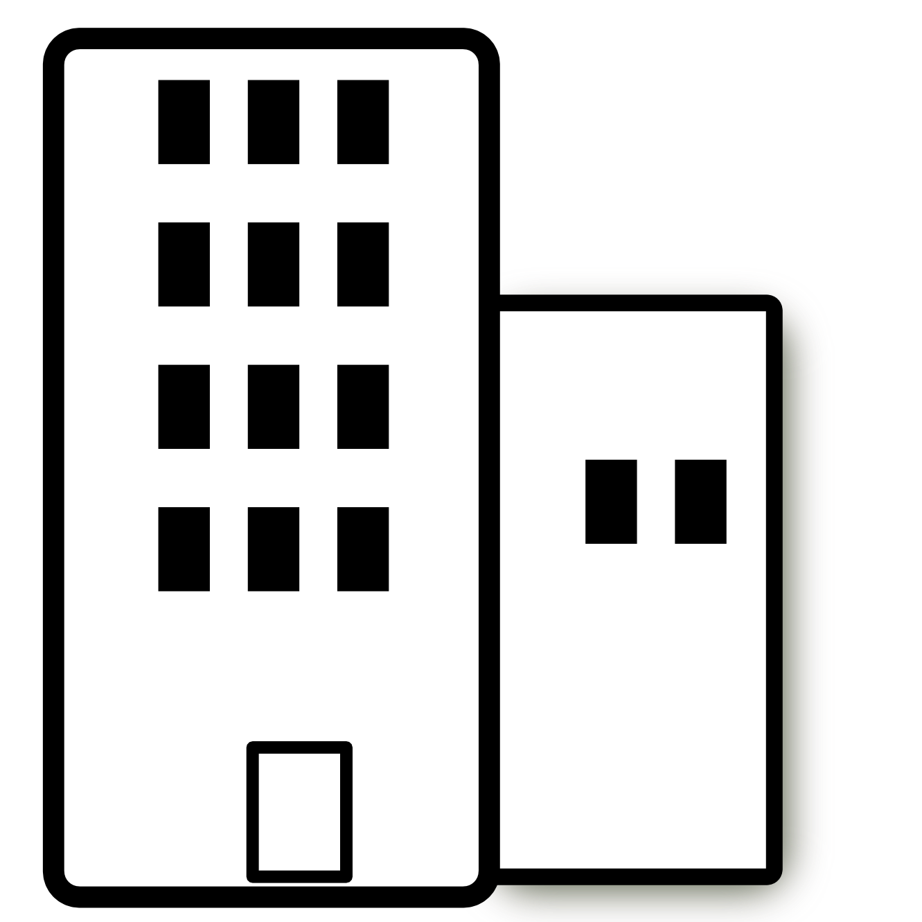 1331x1331 Black And White Apartment Building Clip Art