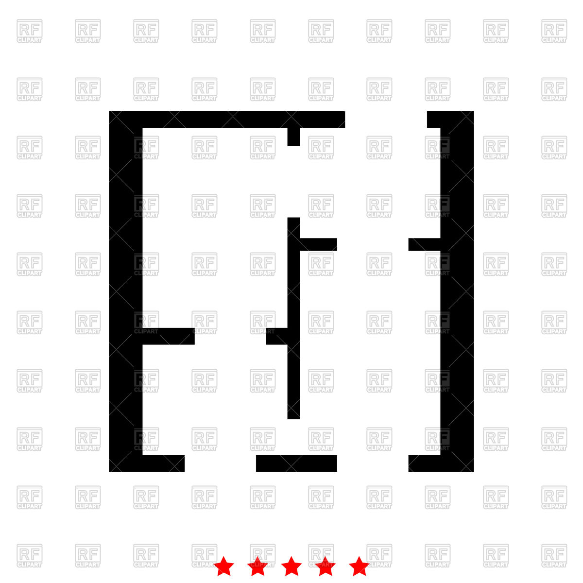 1200x1200 Flat Project Apartment Icon Royalty Free Vector Clip Art Image