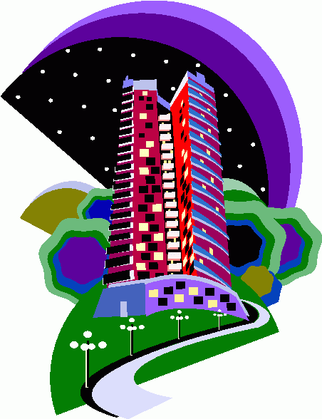452x588 Apartment Building Clipart