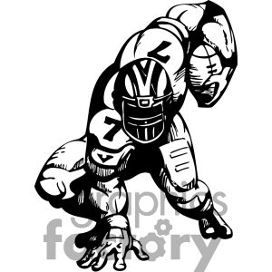 300x300 Running Back Dodging A Tackle Football Images Clip