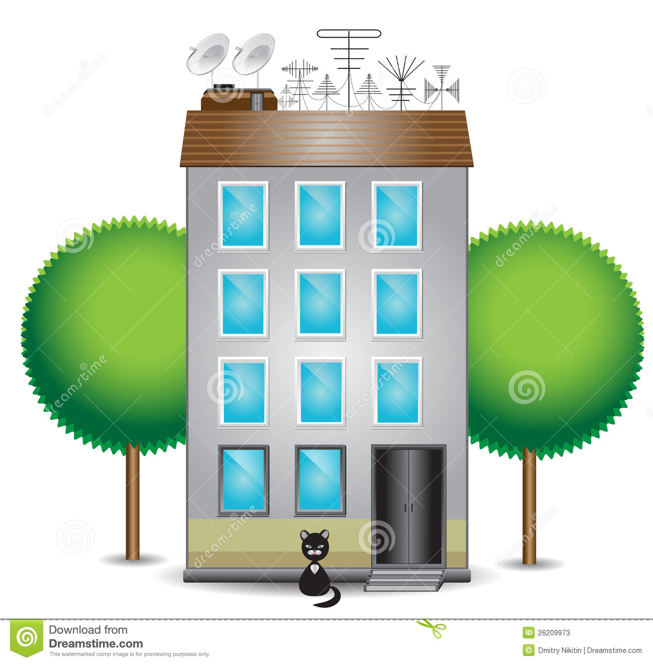 1300x1322 Urban Clipart Apartment House