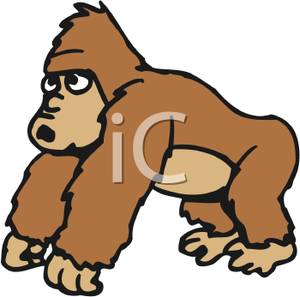300x297 Free Clipart Image A Brown Ape