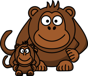 299x261 Ape Baby Clip Art