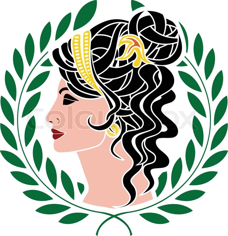776x800 Aphrodite. Stencil Stock Vector Colourbox