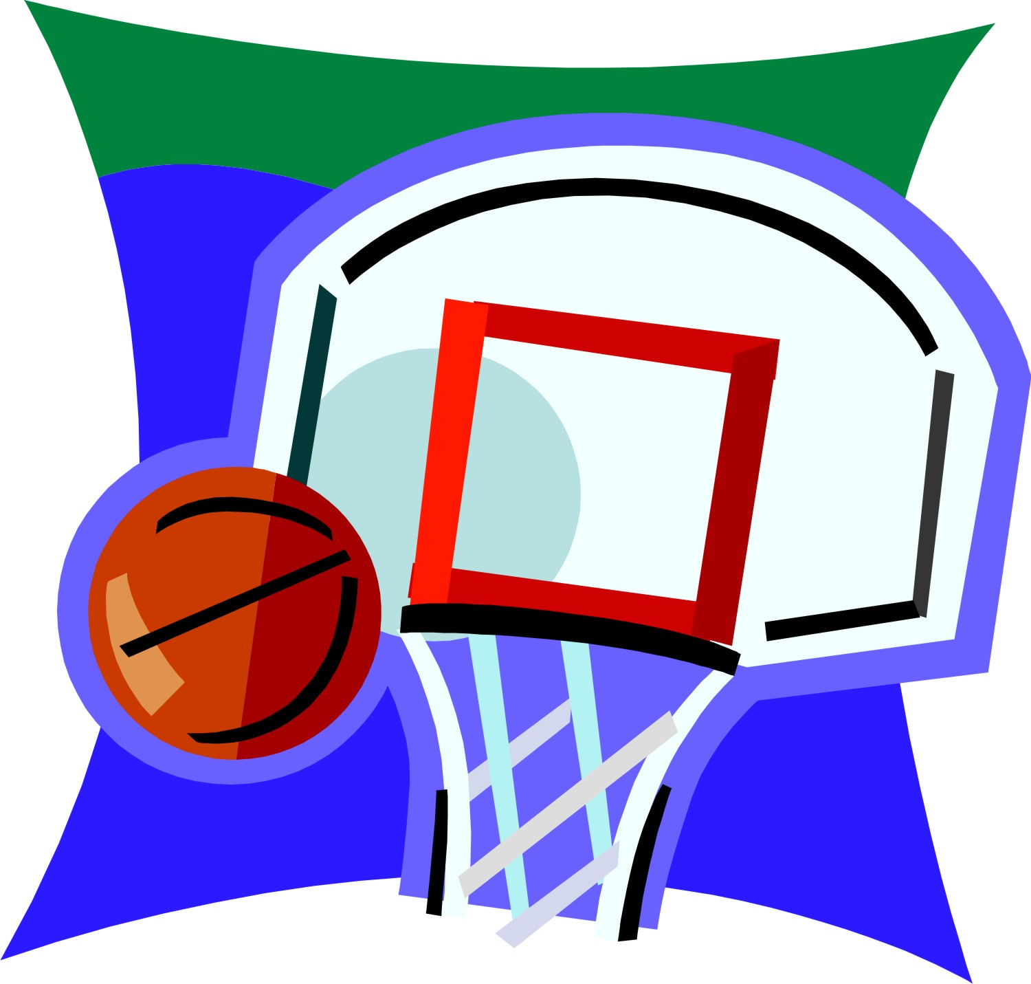 1500x1431 Basketball Hoop Clipart