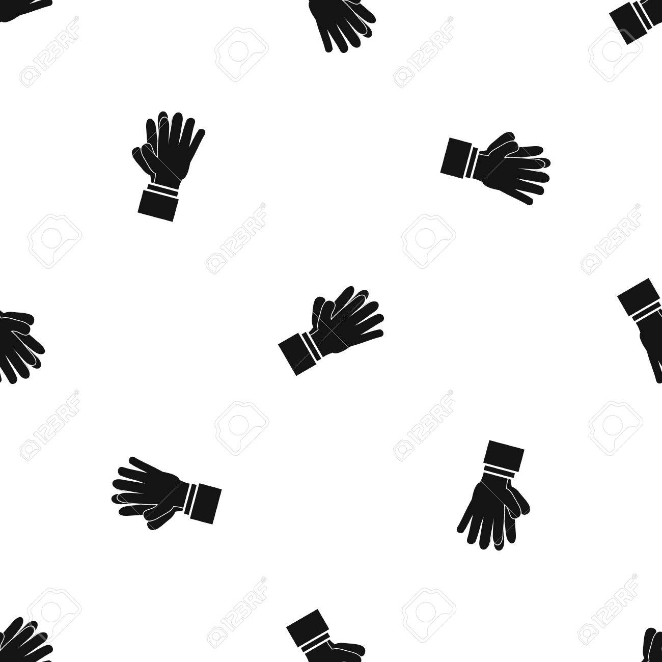 1300x1300 Clapping Applauding Hands Pattern Seamless Black Royalty Free