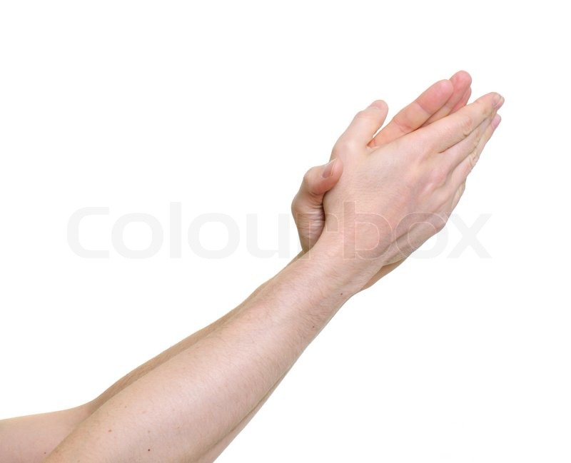 800x649 Clapping Hands Giving Applause Over A White Background Stock